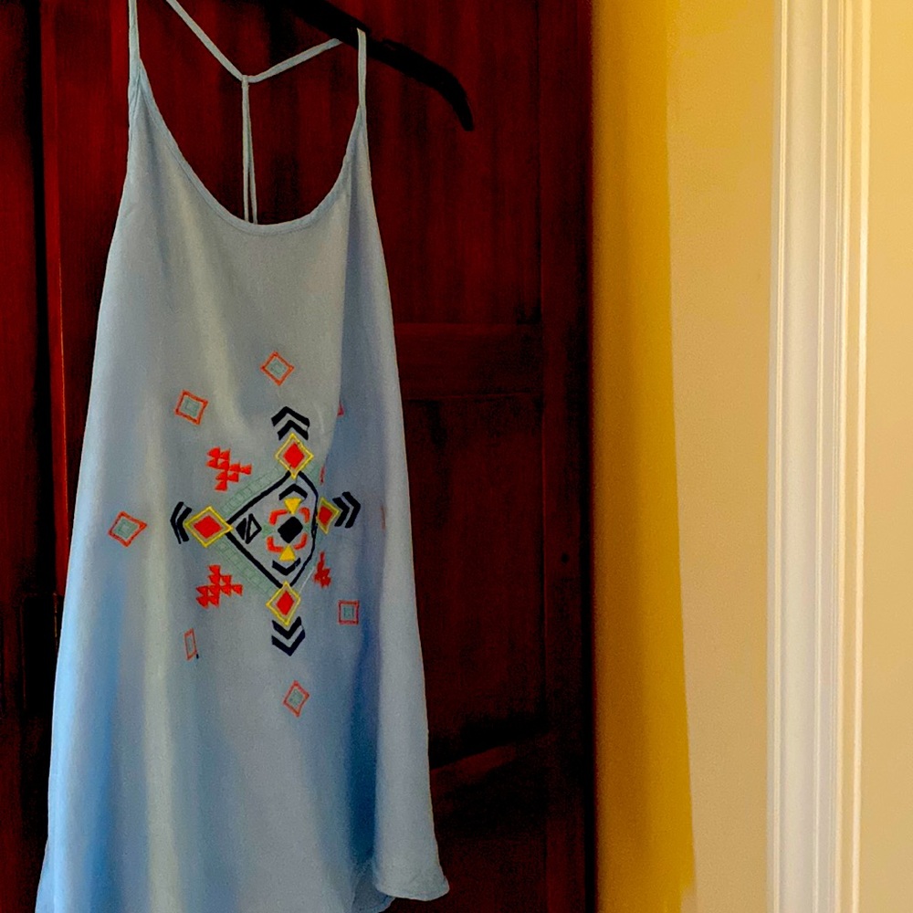 Womens Truth Brand Flare Bodice Strap Back Top